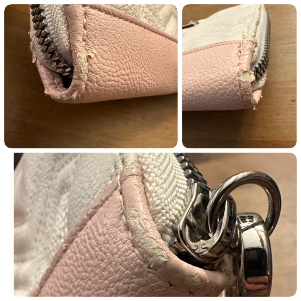 Betsey Johnson Pink and White Heart Quilted Wallet Wristlet Clutch - Picture 9 of 13